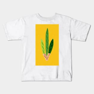 Lulav Yellow Gold Print Kids T-Shirt